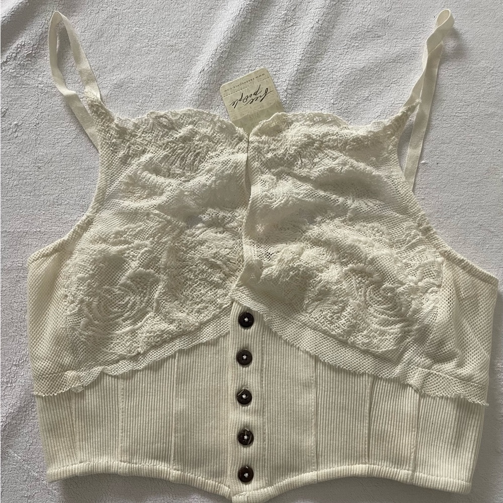 FREE PEOPLE KNIT SHORT TANK CROP